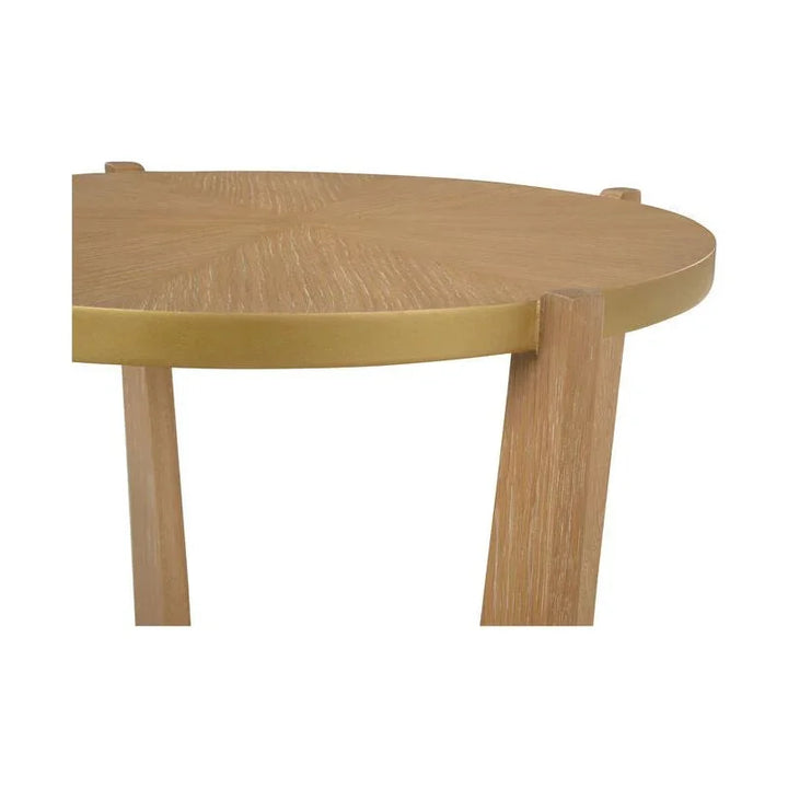 Ardoise Wood Made Round Side Table - LOOMLAN - Chelsea House - Side Tables