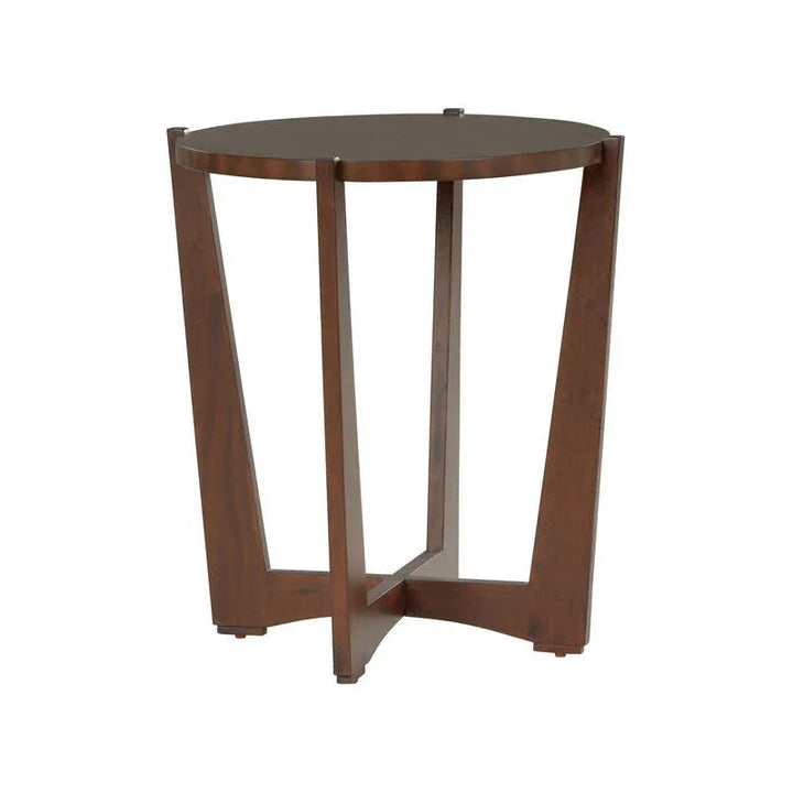 Ardoise Wood Made Round Side Table - LOOMLAN - Chelsea House - Side Tables