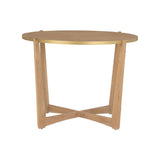 Ardoise Wooden Round Center Table-Console Tables-Chelsea House-LOOMLAN