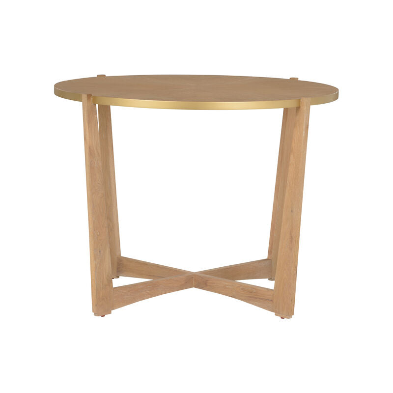 Ardoise Wooden Round Center Table-Console Tables-Chelsea House-LOOMLAN