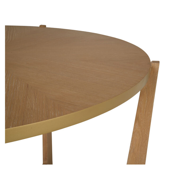 Ardoise Wooden Round Center Table-Console Tables-Chelsea House-LOOMLAN