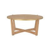 Ardoise Wooden Round Cocktail Table-Coffee Tables-Chelsea House-LOOMLAN