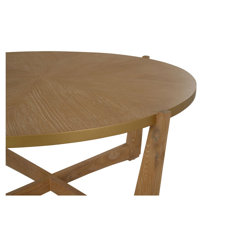 Ardoise Wooden Round Cocktail Table-Coffee Tables-Chelsea House-LOOMLAN