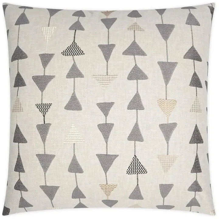 Argento Embroidery Taupe Gold Large Throw Pillow Insert - LOOMLAN - D.V. Kap - Throw Pillows