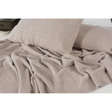 Aria Pink Blush Cotton Throw Blanket Set For Bed Shams