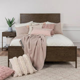 Aria Pink Blush Cotton Throw Blanket Set For Bed Shams