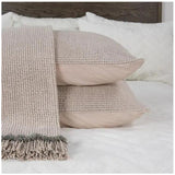 Aria Pink Blush Cotton Throw Blanket Set For Bed Shams