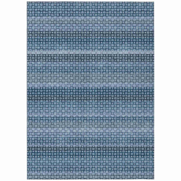 Ariaelle Blue Washable Indoor - Outdoor Rug - LOOMLAN - LOOMLAN Rugs - Outdoor Rugs