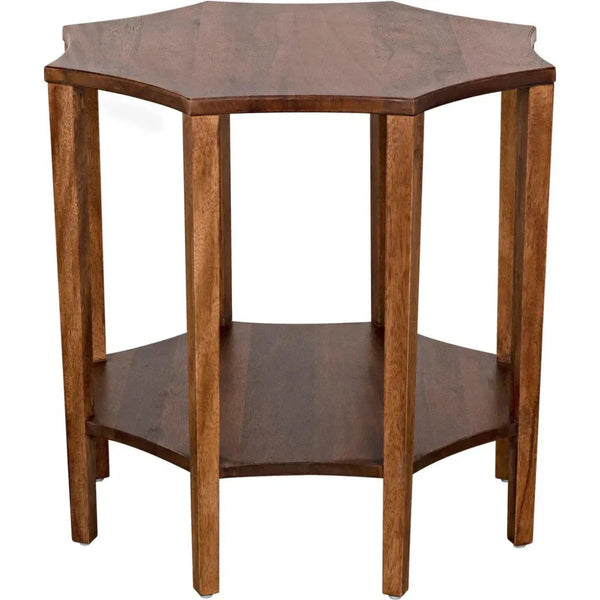 Ariana Wooden Geometric Side Table