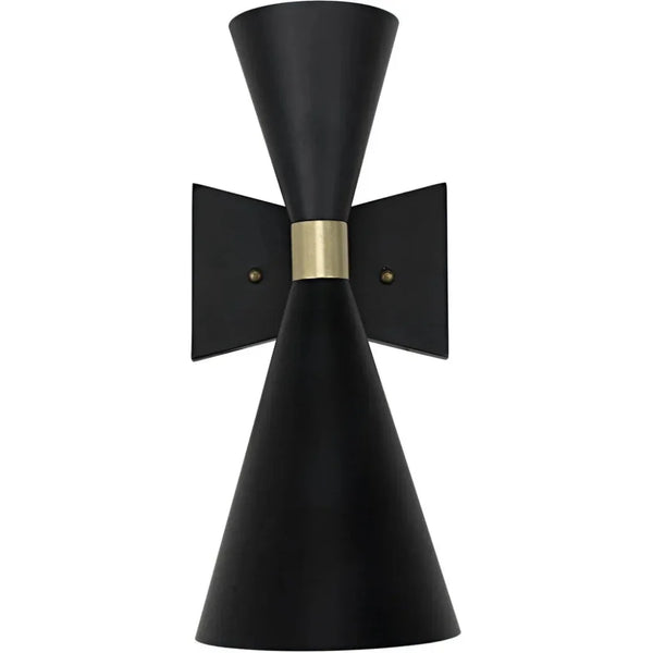 Ariel Black Steel Sconce - LOOMLAN - Noir - Wall Sconces