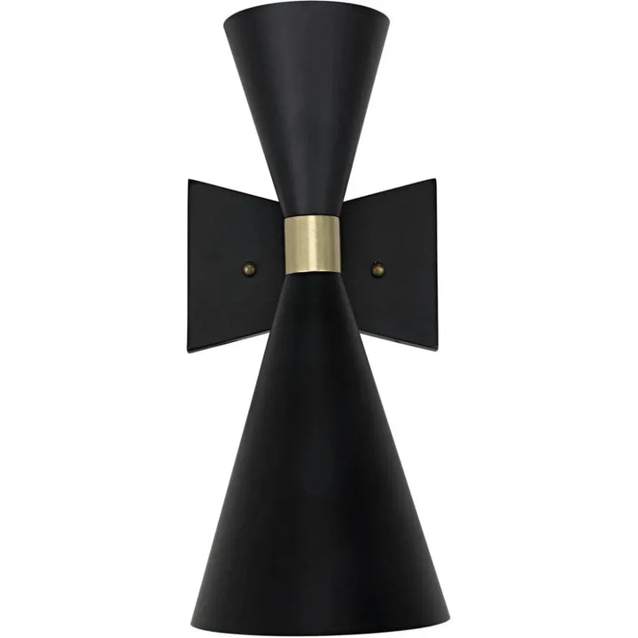 Ariel Black Steel Sconce - LOOMLAN - Noir - Wall Sconces