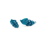 Jamie Young-Ariel Blown Glass Shells (Set of 2)-Statues & Sculptures-Blue-LOOMLAN