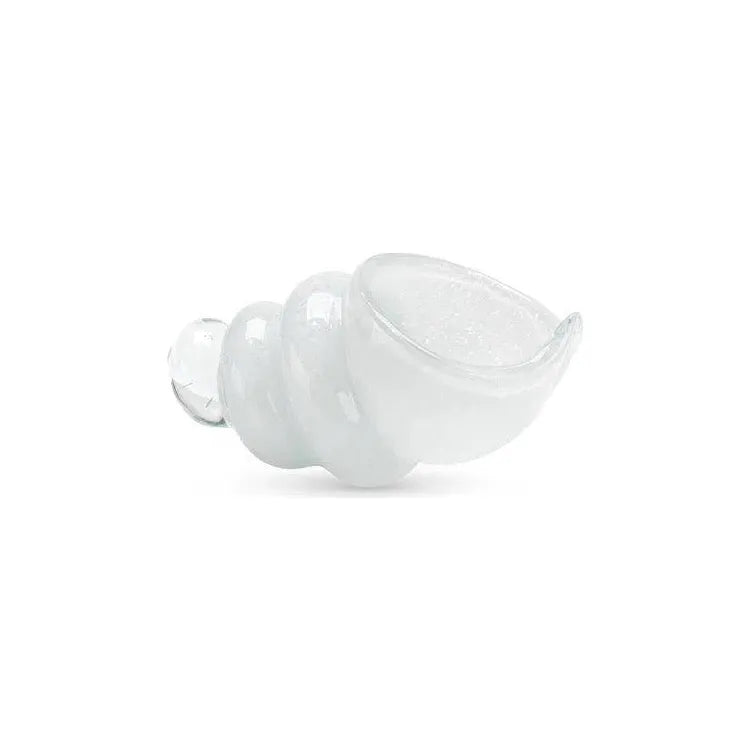 Jamie Young-Ariel Blown Glass Shells (Set of 2)-Statues & Sculptures-White-LOOMLAN