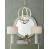 Arietta Pearl Covered White Orb Chandelier