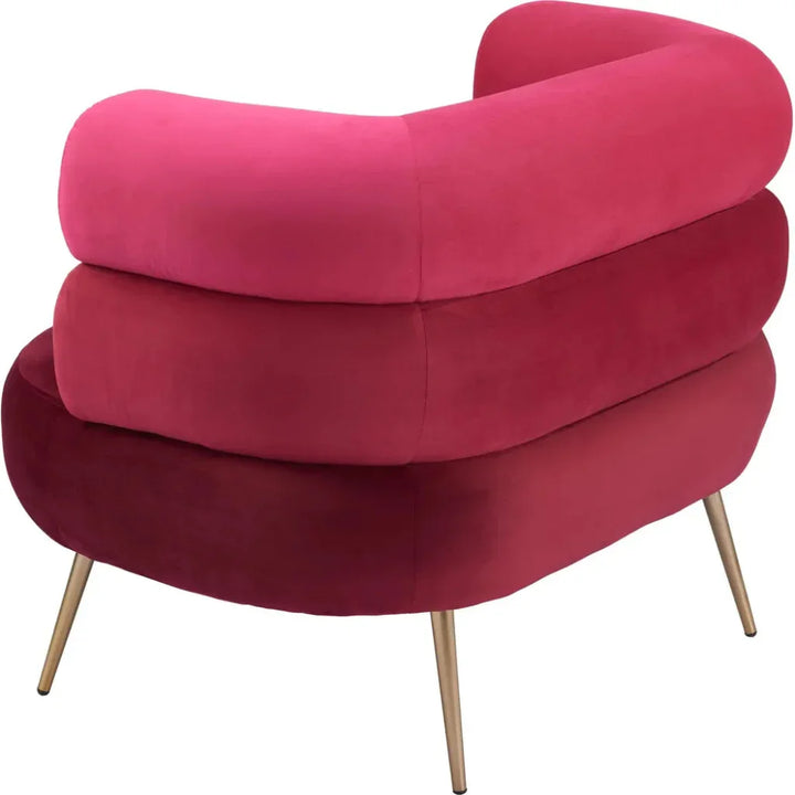 Arish Steel Red Armless Accent Chair - LOOMLAN - Zuo Modern - Club Chairs