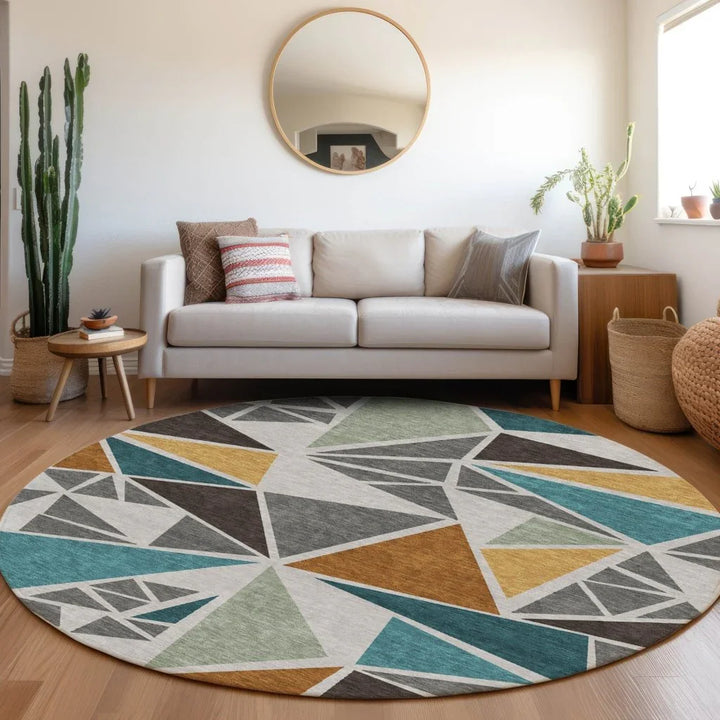 Aristea Gray Washable Indoor-Outdoor Rug-Outdoor Rugs-LOOMLAN Rugs-LOOMLAN