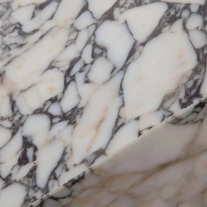 Ark Genuine Viola Marble Square Pedestal End Table - LOOMLAN - Diamond Sofa - Side Tables