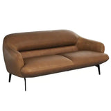 Armani Leather Upholstered Modern Sofa