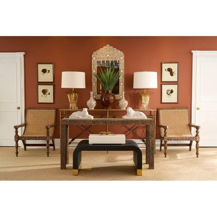 Arrow Gold Leaf On Iron Frame Console Table - LOOMLAN - Chelsea House - Console Tables