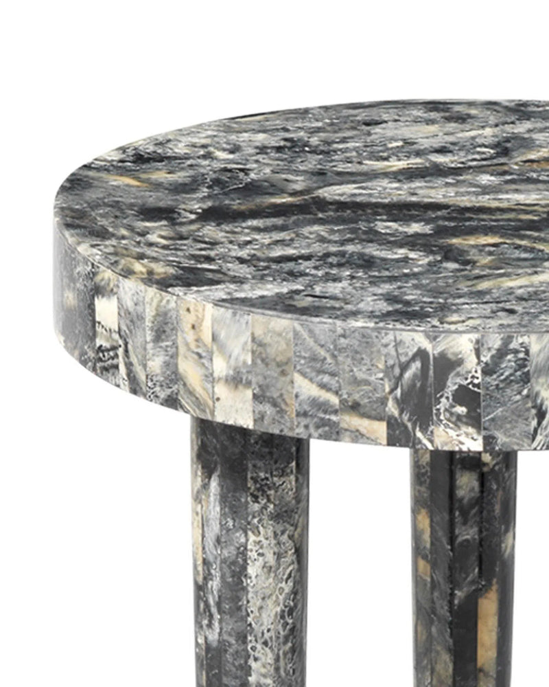 Artemis Large Black Resin Mid Century Modern Side Table Side Tables LOOMLAN By Jamie Young