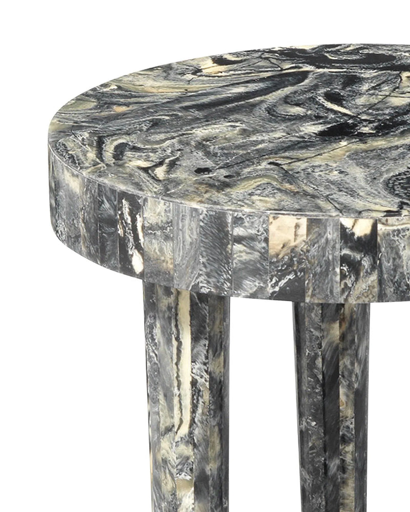 Artemis Large Black Resin Mid Century Modern Side Table Side Tables LOOMLAN By Jamie Young