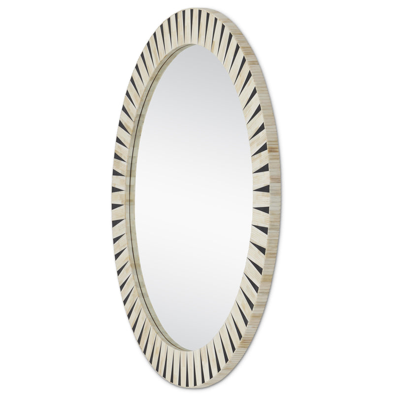 Arvi Round Mirror Wall Mirrors LOOMLAN By Currey & Co