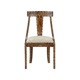 Aryana Artistic Wooden Frame Armless Chair-Dining Chairs-Chelsea House-LOOMLAN