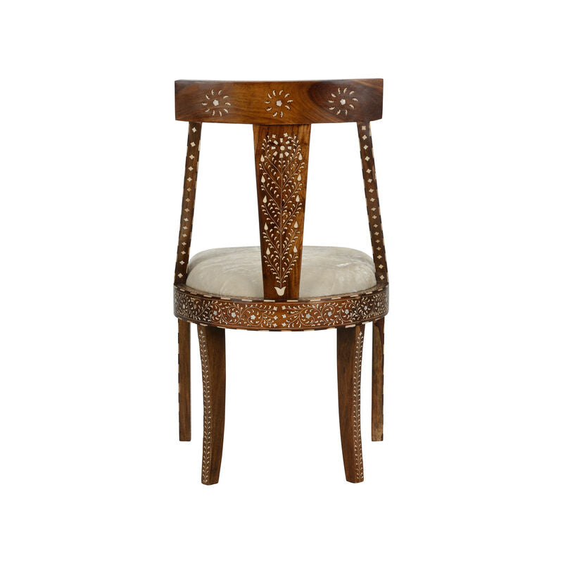 Aryana Artistic Wooden Frame Armless Chair-Dining Chairs-Chelsea House-LOOMLAN