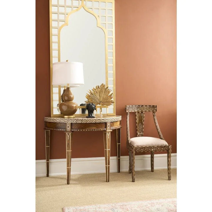 Aryana Demilune Shaped Artistic Wood Table - LOOMLAN - Chelsea House - Console Tables