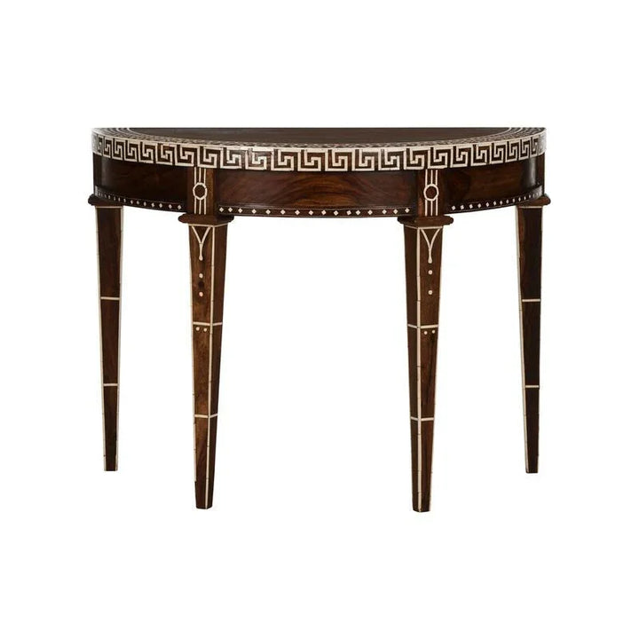 Aryana Demilune Shaped Artistic Wood Table - LOOMLAN - Chelsea House - Console Tables