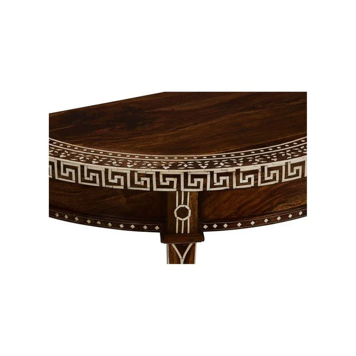 Aryana Demilune Shaped Artistic Wood Table - LOOMLAN - Chelsea House - Console Tables