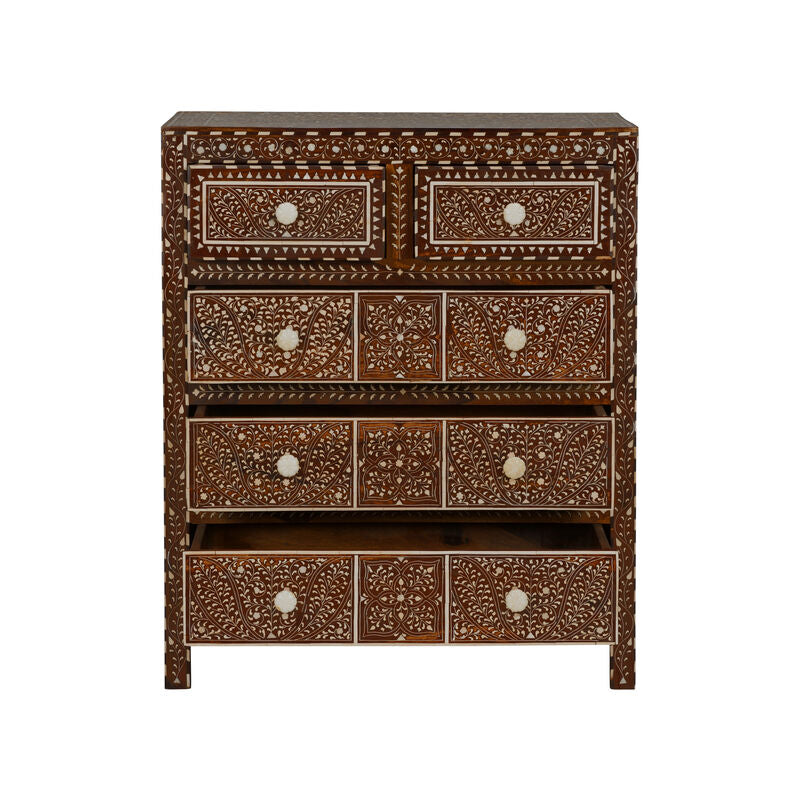 Aryana Wooden Artistic Chest-Chests-Chelsea House-LOOMLAN