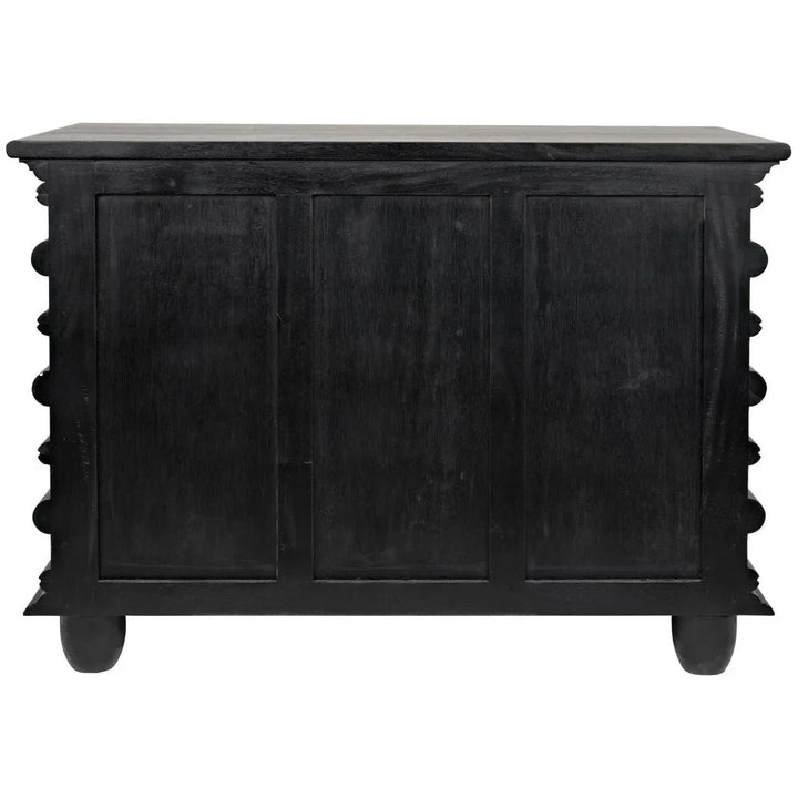 Ascona Three Drawer Wooden Chest - LOOMLAN - Noir - Chests