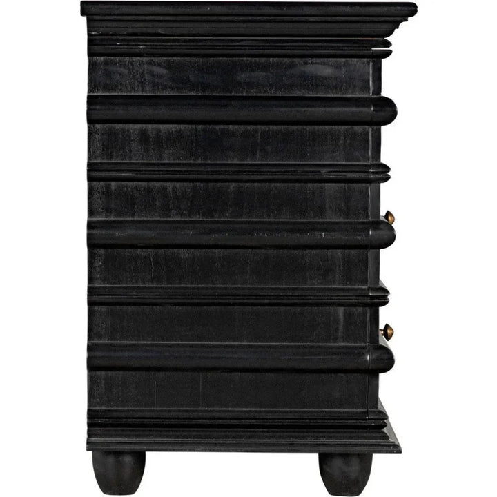 Ascona Wood Black Chest - LOOMLAN - Noir - Chests