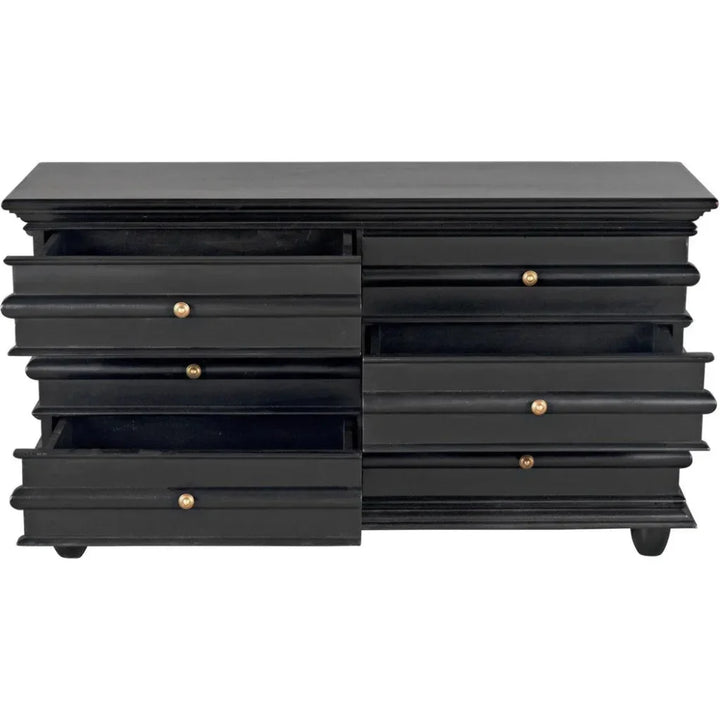 Ascona Wood Black Chest - LOOMLAN - Noir - Chests