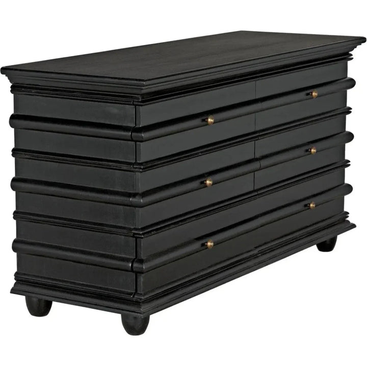 Ascona Wood Black Chest - LOOMLAN - Noir - Chests