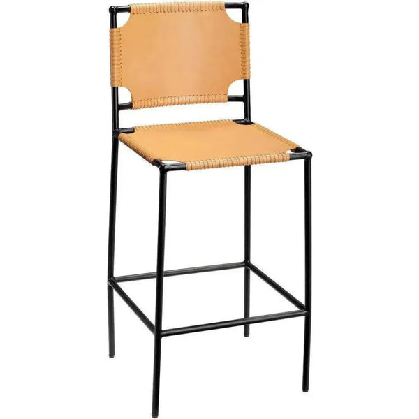 Asher Full Grain Leather Bar Stool