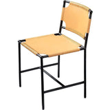 Asher Tan Full Grain Leather Dining Chair-Dining Chairs-Jamie Young-LOOMLAN