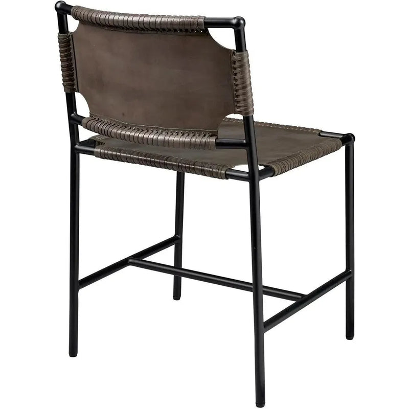 Asher Tan Full Grain Leather Dining Chair-Dining Chairs-Jamie Young-LOOMLAN