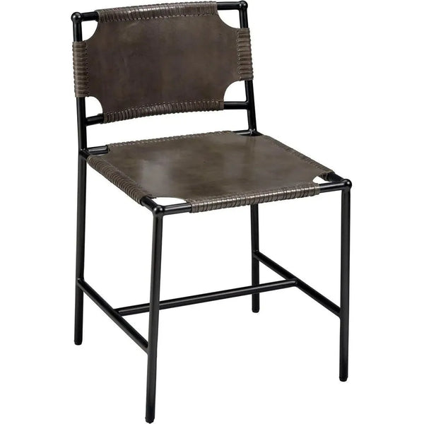 Asher Tan Full Grain Leather Dining Chair-Dining Chairs-Jamie Young-Cashew-LOOMLAN