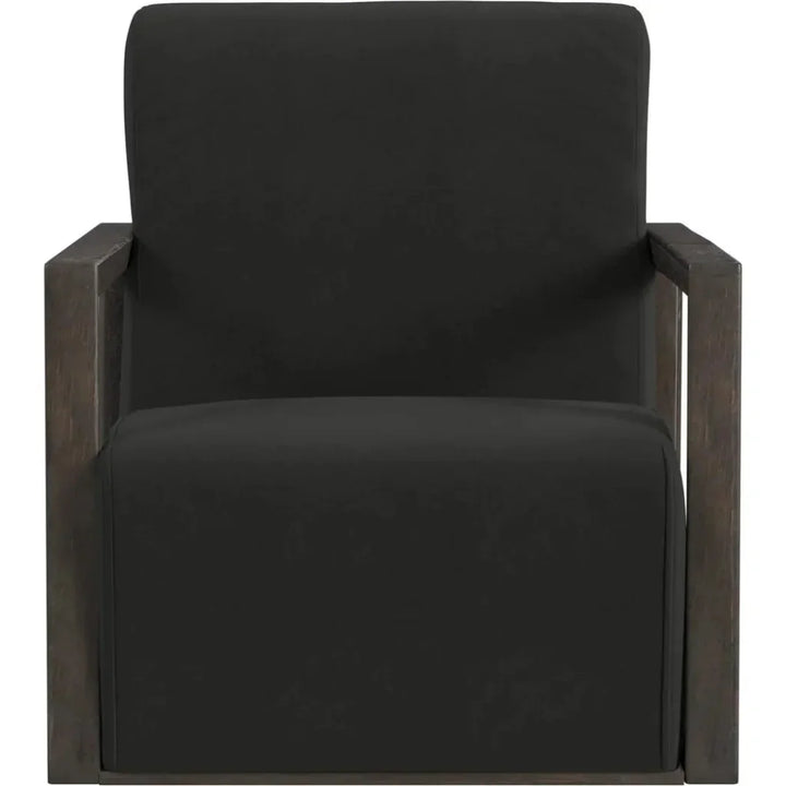 Asher Wood Black Accent Arm Chair - LOOMLAN - Bassett Mirror - Club Chairs
