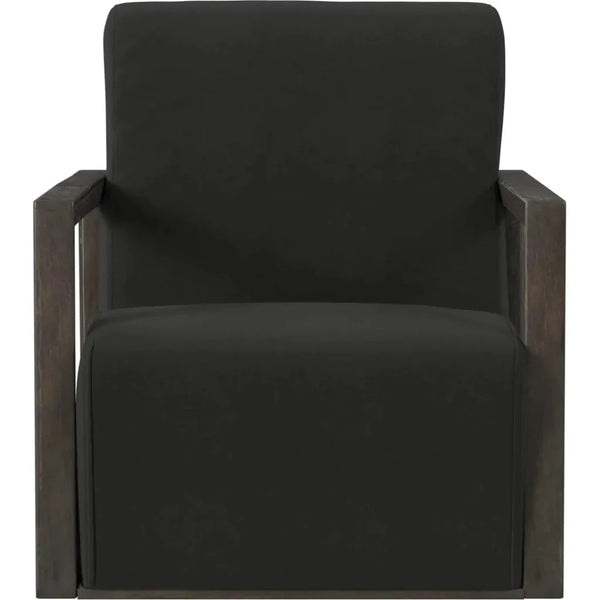 Asher Wood Black Accent Arm Chair - LOOMLAN - Bassett Mirror - Club Chairs