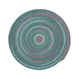 Ashland Braid Round Rugs-Area Rugs-Colonial Mills-Neon Blue Multi-3' x 3'-LOOMLAN