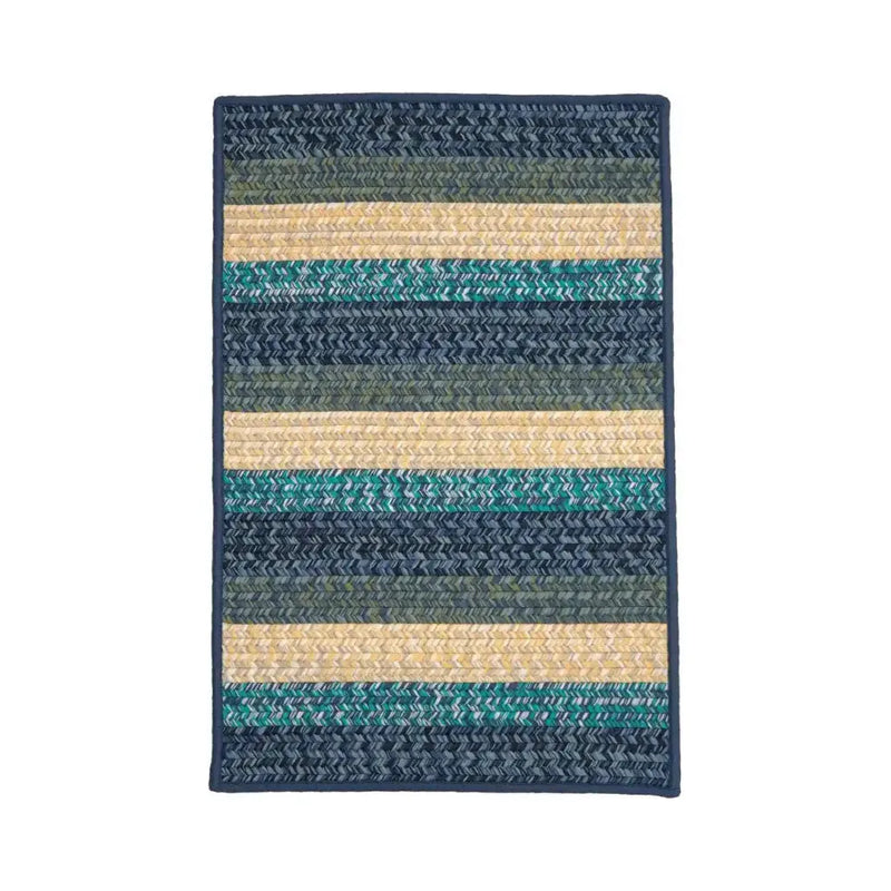 Ashton Tweed Stripe Outdoor Rugs-Outdoor Rugs-Colonial Mills-Blue Lites-2' x 3'-LOOMLAN