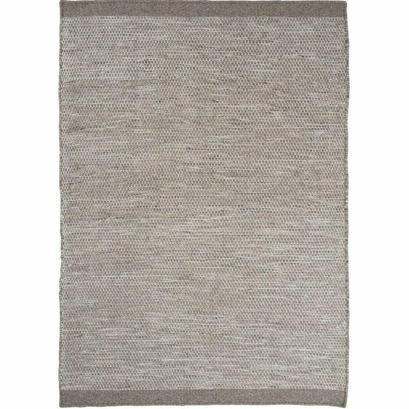 Asko Light Grey Solid Handmade Wool Rug