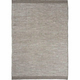 Asko Light Grey Solid Handmade Wool Rug By Linie Design