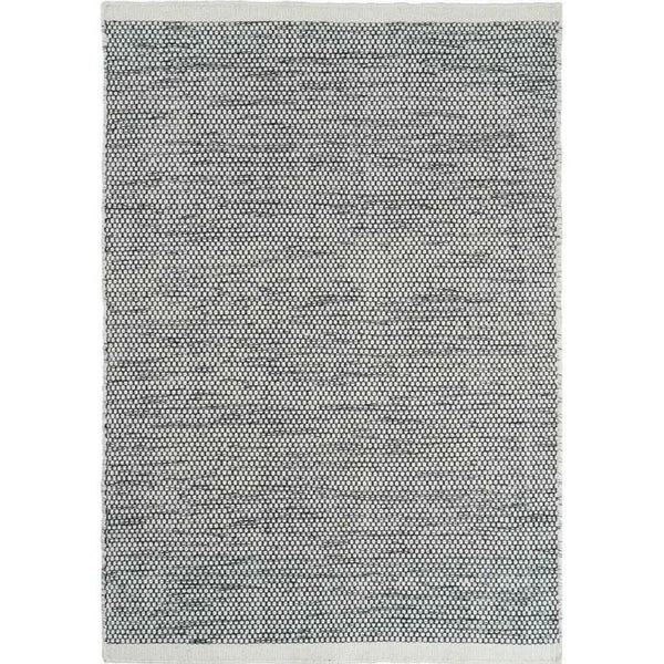 Asko Mixed Grey Solid Handmade Wool Rug