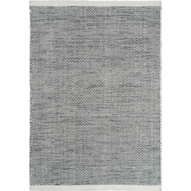 Asko Mixed Grey Solid Handmade Wool Rug