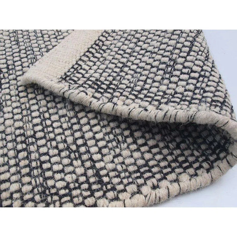 Asko Mixed Grey Solid Handmade Wool Rug By Linie Design Area Rugs LOOMLAN By Linie Rugs