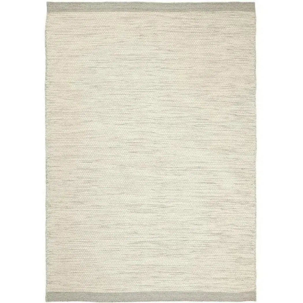 Asko Off White Solid Handmade Wool Rug